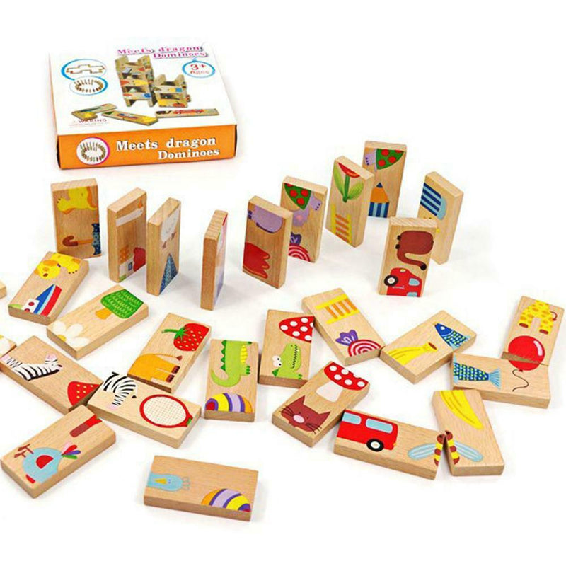 28 PCS Animal Domino Puzzles High Quality Educational Toys