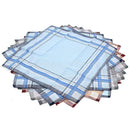 12pc Mens Women HANDKERCHIEFS Cotton Pocket Square Hanky Handkerchief 38X38cm