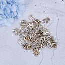 50pcs Crown Pattern Wooden Art Collection Craft for Handmade Home DecorationJBTE
