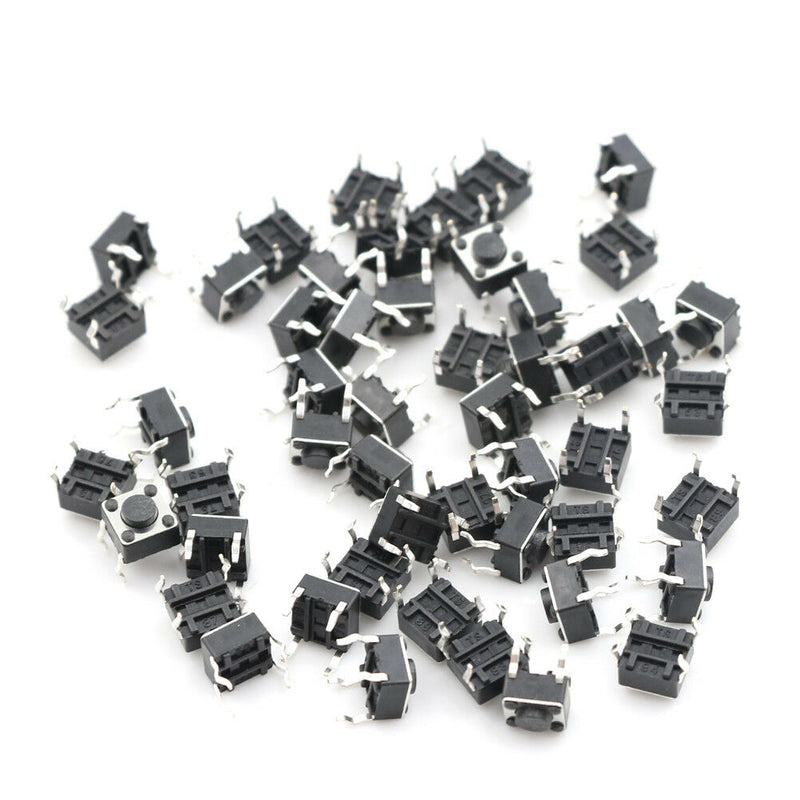 50pc6*6*4.5mm Tact Switch Tactile Push Button Switch Kit Sets 4P Micro Switc Bj