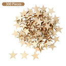 Star Shape Unfinished Wood Pieces, Blank Wood Pieces Wooden Cutouts Ornamen