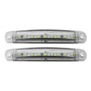 2pcs 9LED Truck Side Marker Light Tail Parking Turn Signal Lamp (White)