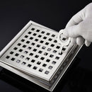 Tile Insert Square Floor Waste Grates Shower Drain 304 Stainless Steel Anti J5K7