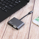 USB Type-C to HDMI VGA 4K 30Hz Video Adapter for PC TV Projector (Grey)