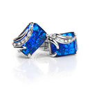Men Fashion Blue Crystal Cufflink Shirt Suit Cuff Links Wedding Jewelry Gift