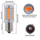 2Pcs Amber P21W 1156 Ba15S Led Bulb 5730 Smd Super Bright Car Light Gw