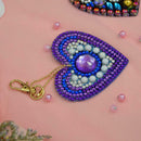 5pcs DIY Full Special Shaped Love Heart Diamond Painting Keychain Pendant Gifts