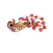 Fashion Purple-Red Peacock Full Crystal Rhinestone Girls Hairpin Hair Clip A