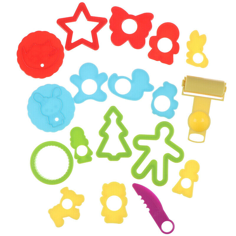 18PCS Kids Plasticine Mould Tools DIY Children Clay Cutters Roller Moulds ToyJ!c