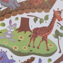 jungle wild animal tree bridge lion birds flowers wall stickers for room decor F