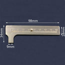 Mini 80mm Solid Brass Sliding Gauge Vernier Caliper Ruler Pocket Measuring Tools