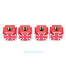 4pcs Universal Cross Style Car Tire Tyre Wheel Valve Stems Caps Dust Covers Red