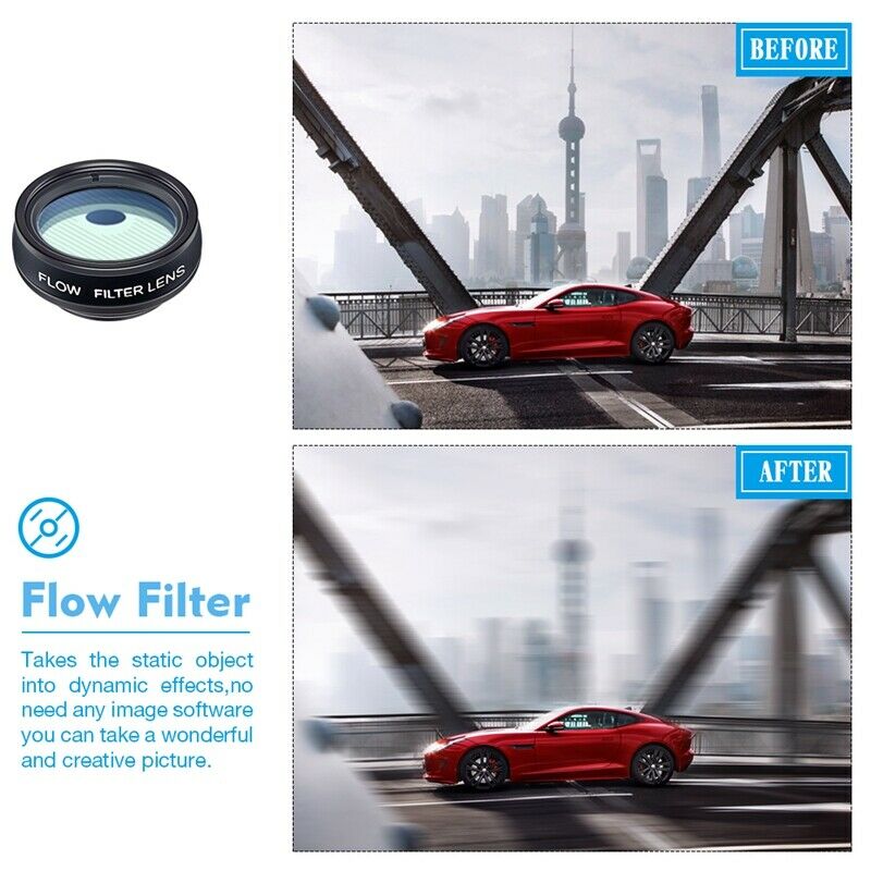 Apexel Phone Lens Kit Universal 10 In 1 Fisheye Wide Angle Macro Lens Cpl F O2Z5