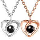 100 Languages I Love You Projection Pendant Necklace Romantic Love Wedding  W6J2