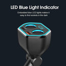 A21Q Dual USB 5V 2.4A QC3.0 LED Digital Car Phone Charger w/Lighter Sockets