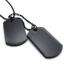 Jewelry Mens Women's Necklace, 2 Tag Style Dog Tag 68 cm Pendant with Chain Q5O7