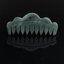 natural stone comb women handmade jade comb shape design massage comb FU