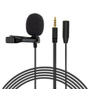 Portable Lavalier Microphone 3.5mm Jack Lapel Mic for Interview Recording