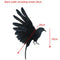 Lifelike Realistic Birds Artificial Feathered Raven Home Decoration -Black