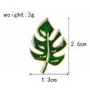 Leaves Brooch Button Pins Sweater Jacket Collar Badge Green Plant Jewelry G