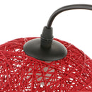 2Pcs Home Decor Rattan Ball Globe Round Lampshade Red/Green