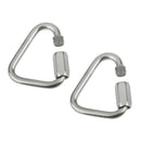 2x Outdoor Triangle Screw Locking Carabiner for Rock Climbing Mountaineering