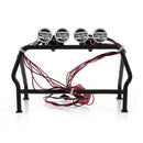RC Parts Metal Roll Cage Bucket with 6 LED Lights for 1/10 Axial SCX10 RC4W