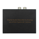 Digital Audio Decoder to Analog 3 Port Optical SPDIF Toslink to L/R RCA 3.5