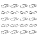 Marine 20pc Stainless Steel Egg Shape Spring Snap Hook Clip Link Quick Carabiner