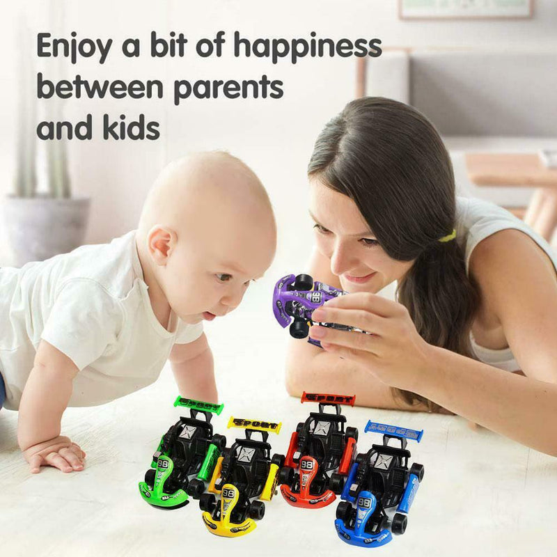 Mini Car Children Racing Car Cartoon Pull Back Kart Toys For Children