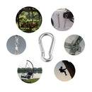 2pc Stainless Steel Carabiner Clip Snap Hook M5x50mm Small Keyring Karabiner