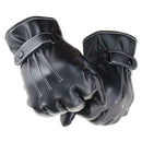 Leather Motorcycle Riding Fleece Gloves Touch Screen Men Thickened Gloves