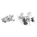 20 x Flat Glue on Earring Posts, 10mm, Stainless Steel