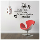 Coffee cup Words wall stickers home decor vinyl decoration