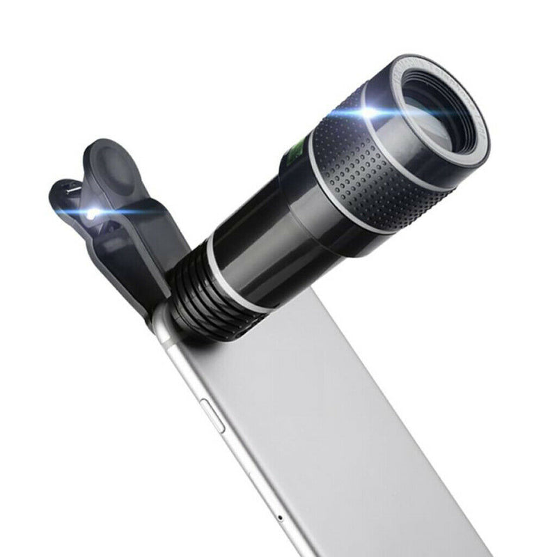 Mobile Phone Lens& Clip, 20X Zoom Adjustable Focus Length, Telescope Lens/