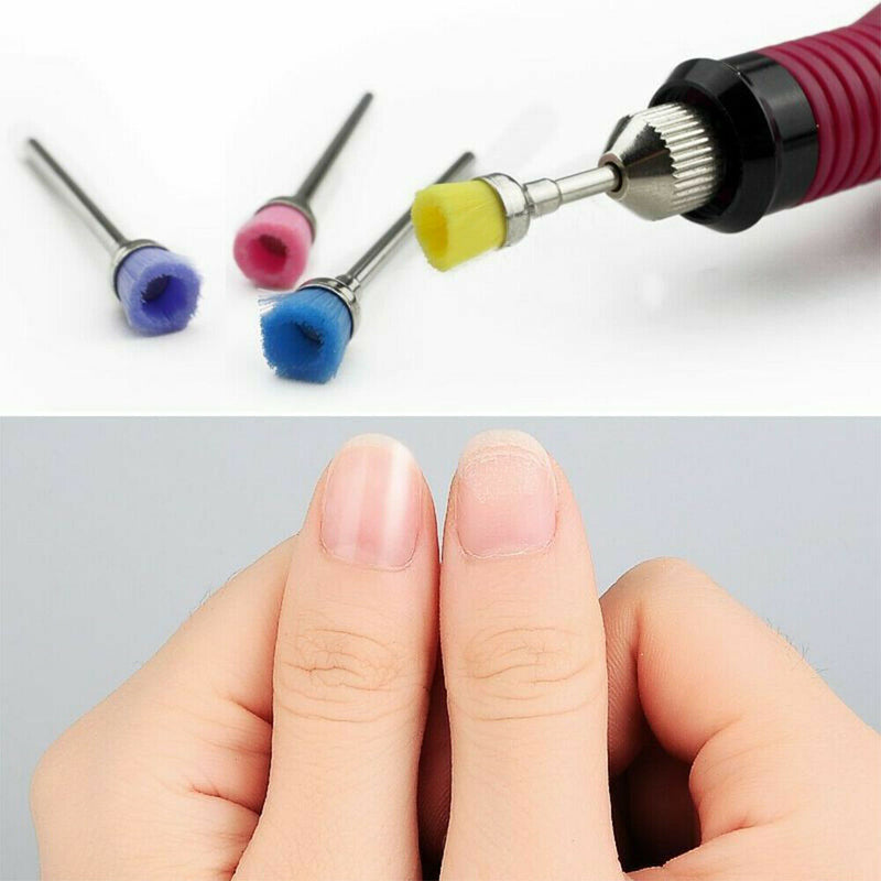 Pro Ceramic Drill Bit Nail Art Dust Brush Remover Nail Manicure Cleaner Tool-AU