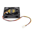 70x70mm 12V 3-Pin PC Computer Case CPU DC Brushless Cooler Cooling Fan BlackL5O2