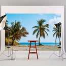 Beach Coconut Trees Photoshoot Background Cloth Backdrop Photography Props