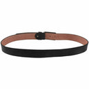 Men's Leather Belt Metal Buckle Automatic Clasp 39-43 inch black X1C1