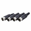 4 Pieces 5 Pin Male DIN Connector Welder Cable Connector Adapter for Equipm