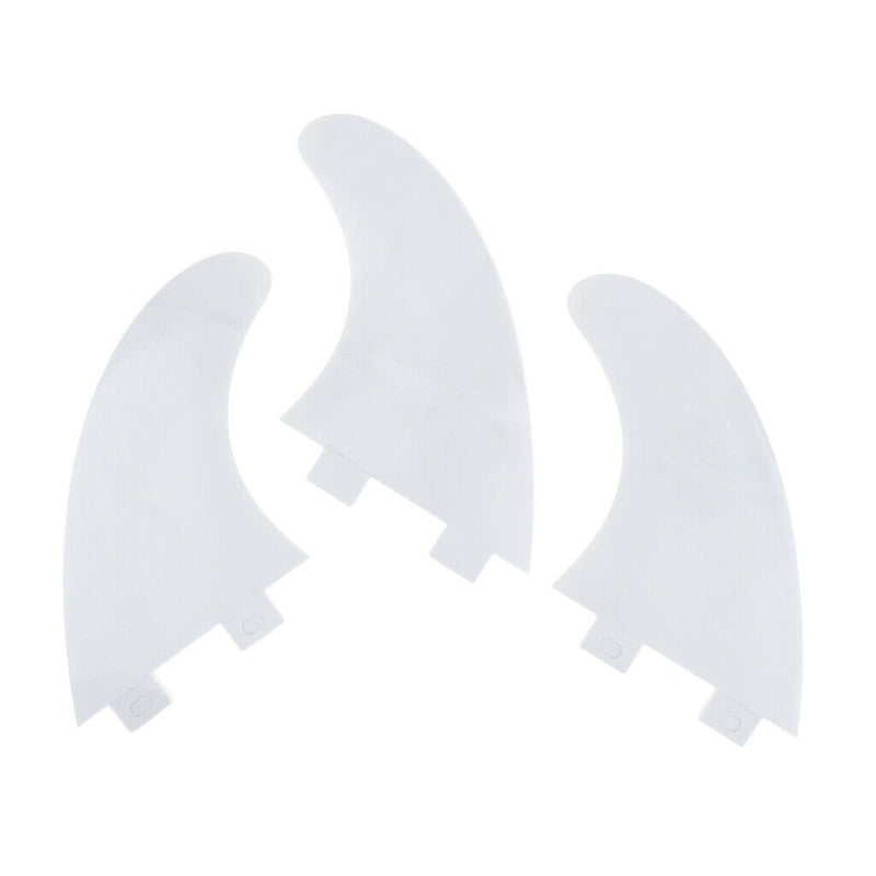 3pcs/Set Longboard Surfboard Surfing Fins Thruster for FCS/Future Base White