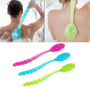 3PCS Long Handled Plastic Bath Shower Back Brush Scrubber Skin Cleaning Bru