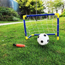 Indoor Mini Folding Football Soccer Ball Goal Post Pump Sport Net DIY Set W9P9