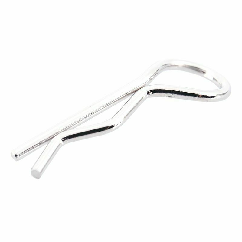 100pcs Universal 1/10th Scale Bend Body Clips Pins Metal For 1/10 HSP car G5N4