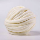 25 Meters Chunky Wool Yarn  Soft Bulky Arm Knitting Wool Roving Beige