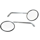 1 Pair Motorcycle Rear View Side Round Mirrors Scooter 10mm Rearview Univers%!