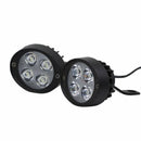 2x DC12-80V Motorcycle E-Bike Front 4 LED Headlight High Power Fog Light Lamp