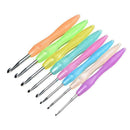 8x Crochet Hook Set Ergonomic Yarn Grip Kit Knitting Sewing Needle Soft O0R0