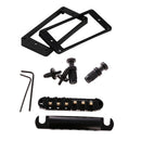 Electric Guitar Roller Saddle Bridge+Curved Humbucker Pickup Rings for LP