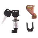 Motorcycle Seat Lock Sitting Lock with 2 Keys for Electric Bike E-bike Scooter